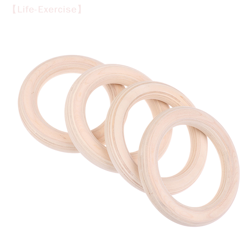 Gymnastic Ring Wood - 2 개/짝 나무 반지 휴대용 Crossfit