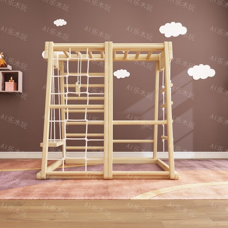 실내 놀이터 몬테소리 아기 클라이머 나무 등반 프레임  - Gymnastic Ring Wood 리뷰 및 가격