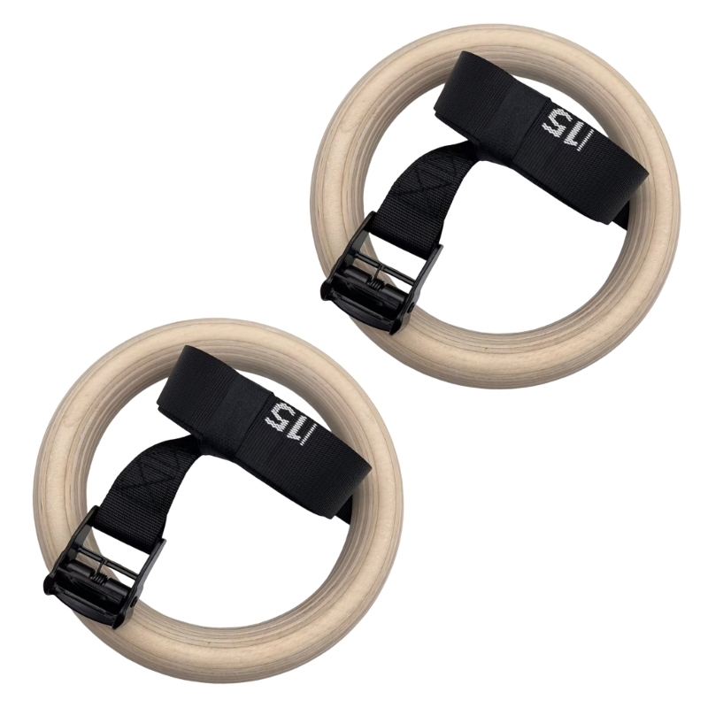 Q84C 조정 가능한 스트랩이있는 조정 가능한 목재 체 - Gymnastic Ring Wood 리뷰 및 가격