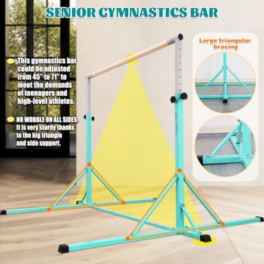 홈 짐 훈련용 체조 바, 너도밤나무 코팅 유리섬유, 자 - Gymnastic Ring Wood 리뷰 및 가격