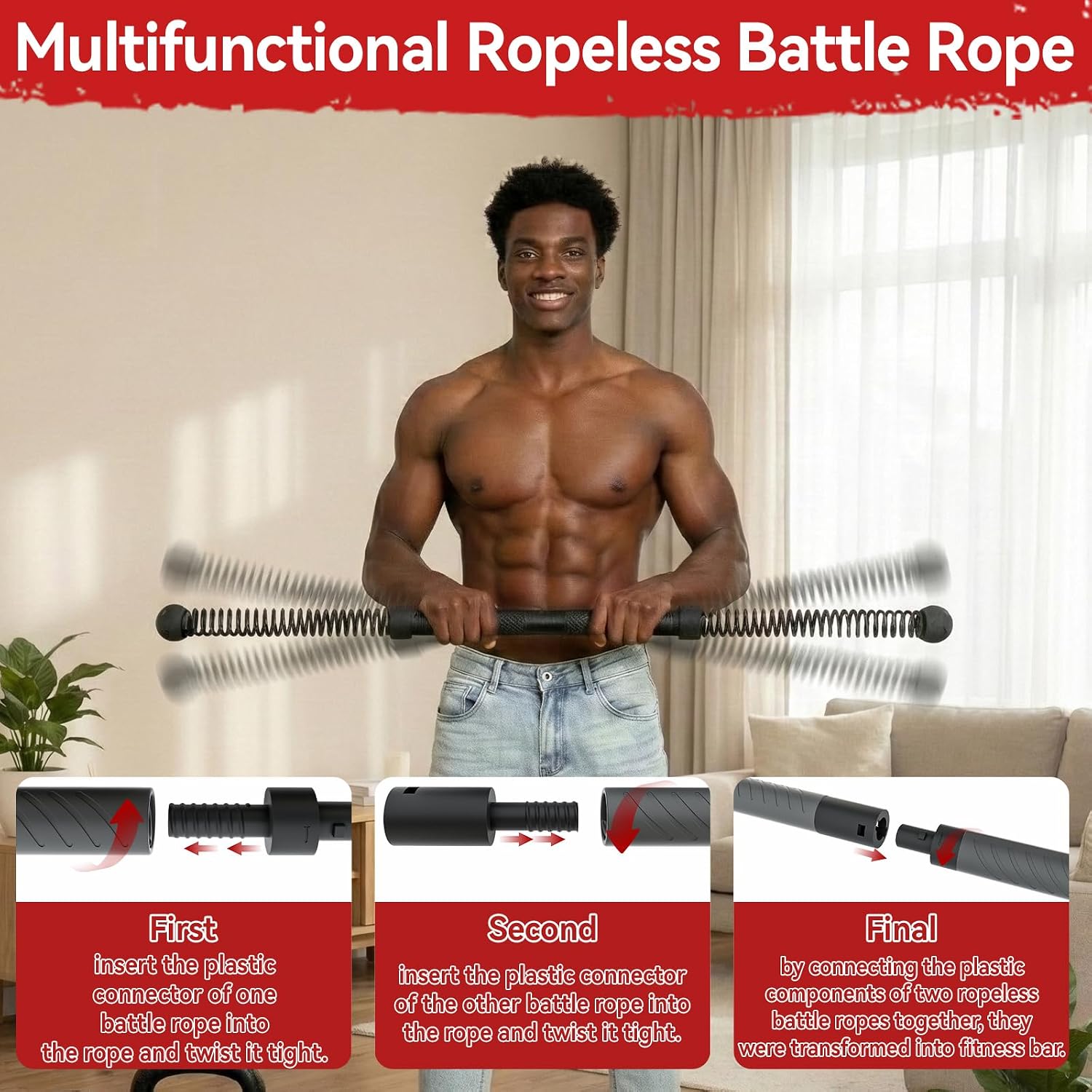 2-in-1 업그레이드 무선 배틀 로프 파워 트위스터  - Crossfit Training Gear 리뷰 및 가격