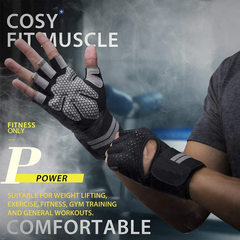 손목 랩 지지대 달린 하프 핑거 체육관 피트니스 장갑, - Crossfit G 리뷰 및 가격